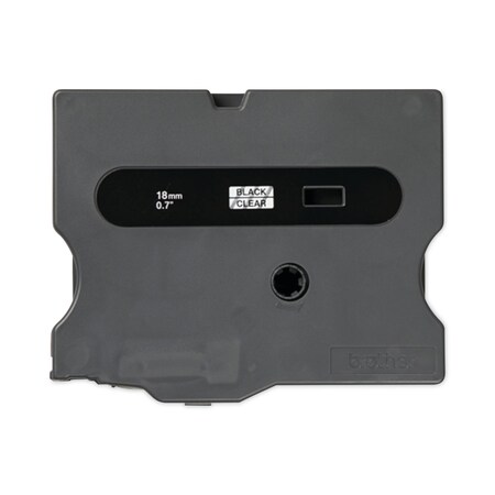 Brother TX Tape Cartridge for PT-8000, PT-PC, PT-30/35, 0.7" x 50 ft, Black on Clear TX1411